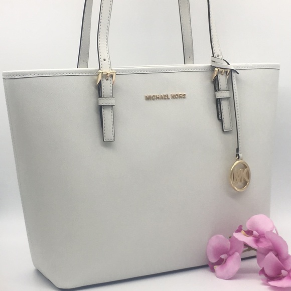 Michael Kors Handbags - MICHAEL KORS MD CARRYALL TOTE OPTIC WHITE